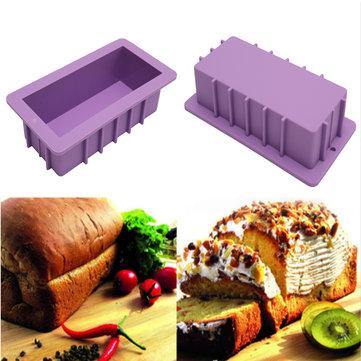 10'' Silicone Bread Loaf Cake Mold Non Stick Bakeware Baking Pan Rectangle Mould - MRSLM