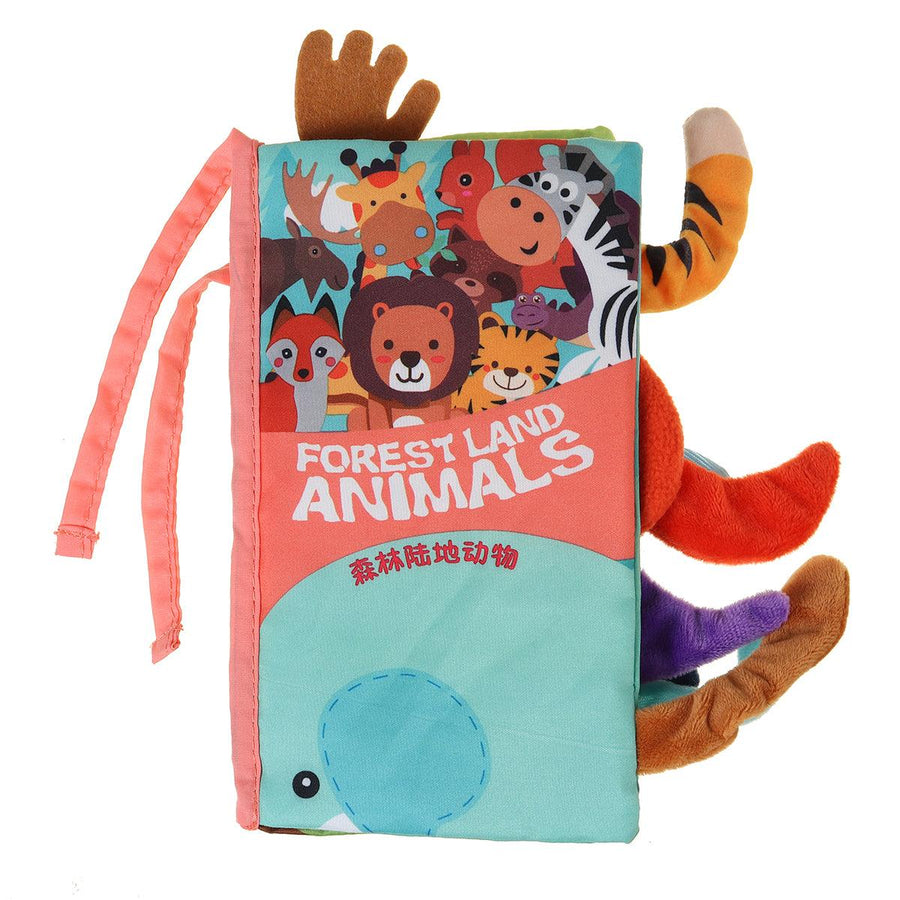 Children's Animal Toy Book Tail Soft Coth Book Puzzle Toy Book Kids Baby Gift Early Education Toys - MRSLM