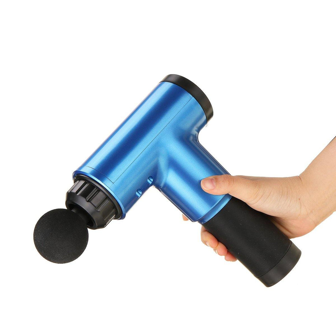 7200rpm 2500mah Handheld Electric Fascia Massager 6 Speeds Muscle Pain Relief Therapy Device W/ 4 Head - MRSLM