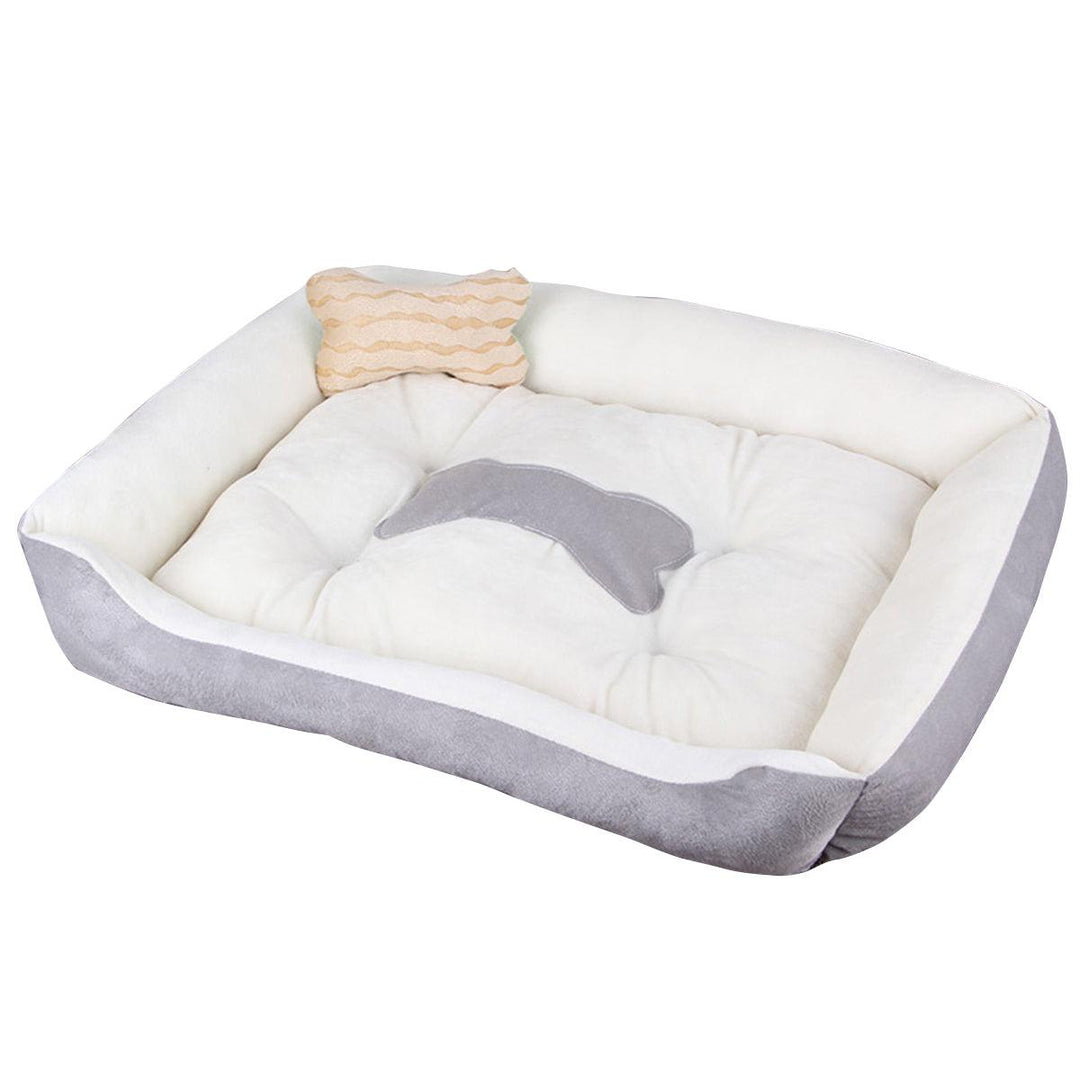 Waterproof Warm Winter Pet Bed With Bone Decoration For Large Dog Puppy Kennel Pet Supplies - MRSLM