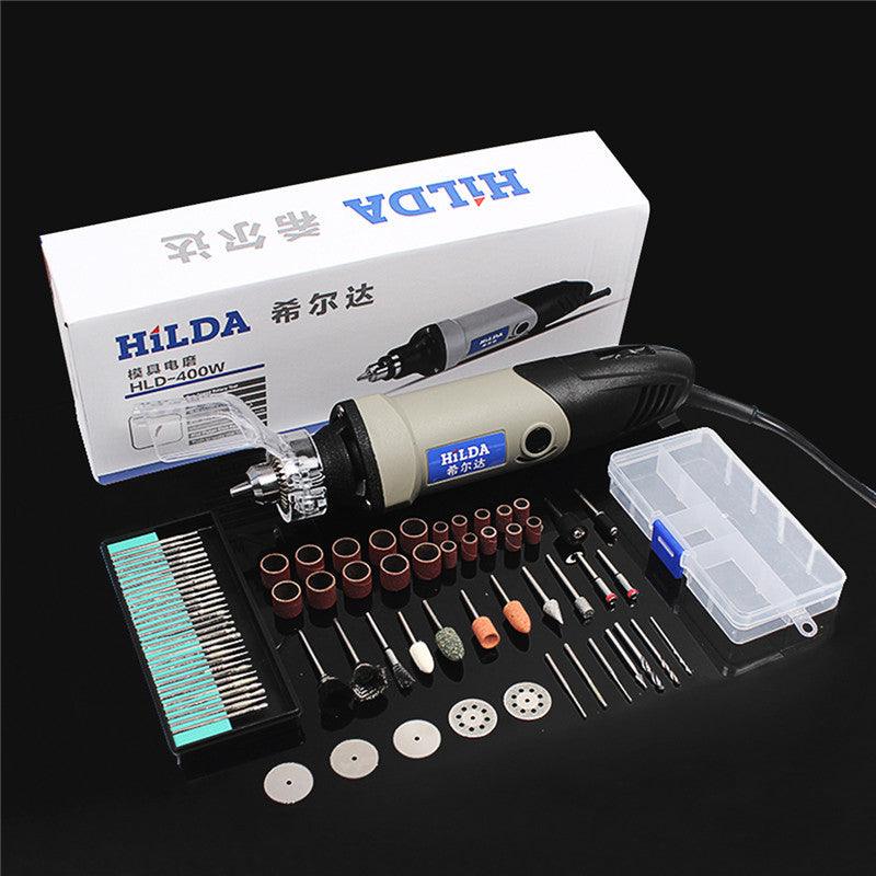 HILDA JD3321C 220V 400W Variable Speed Electric Drill with 76Pcs Accessories Electric Grinder Rotary Tools - MRSLM