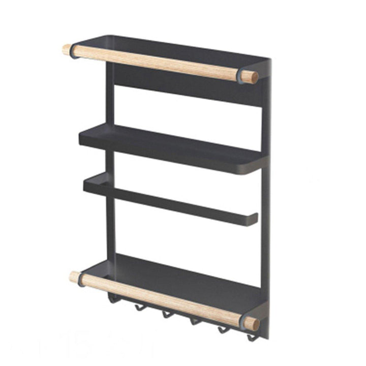 Kitchen Magnetic Storage Rack Fridge Rack Side Shelf Sidewall Holder Organizer Kitchen Storage Container - MRSLM