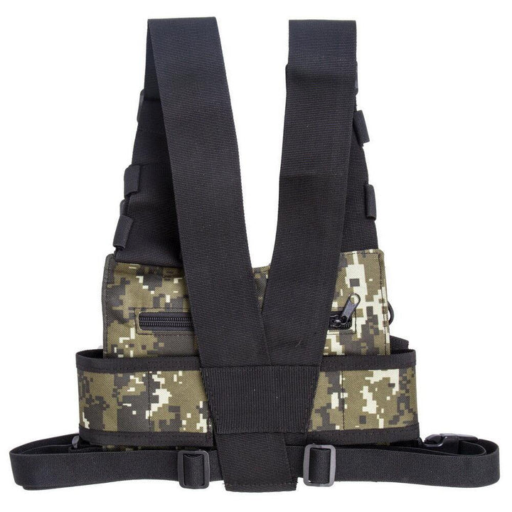 Walkie-talkie Tactical Chest Bag Military Field Outdoor Tactical Walkie Talkie Holster Storage Bag - MRSLM
