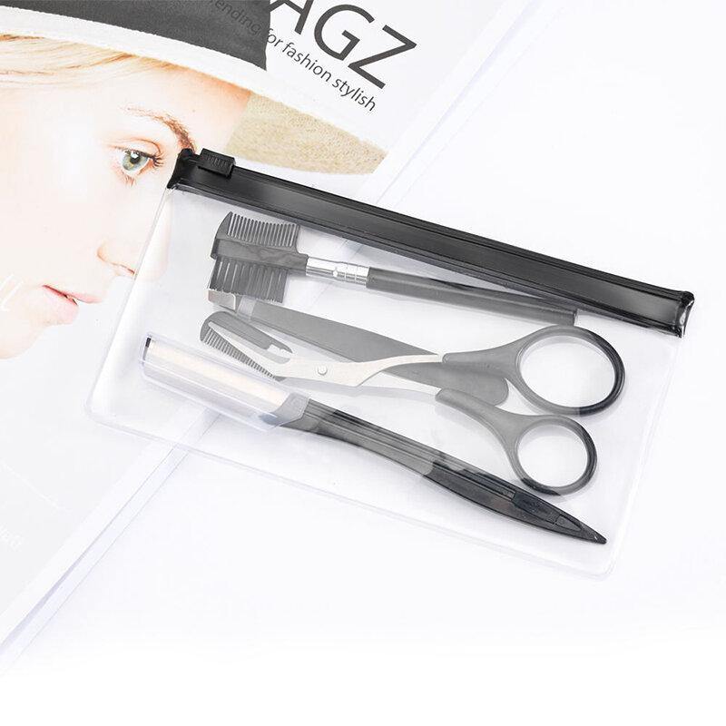 4 pcs Eyebrow Trimmer Suit Stereoscopic Cutting Eyebrow Skin Care Clip Comb for Girls - MRSLM