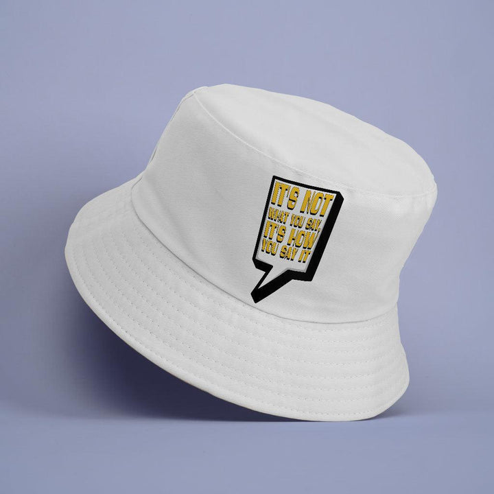 Quote Printed Bucket Hat - Best Print Hat - Themed Bucket Hat - MRSLM