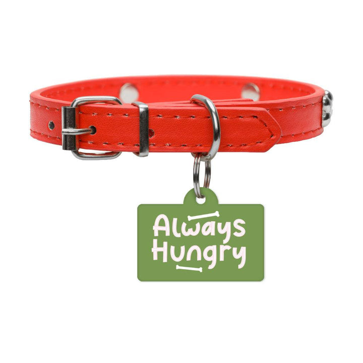 Always Hungry Pet ID Tag - Funny Pet Tag - Best Design Pet ID Tag - MRSLM