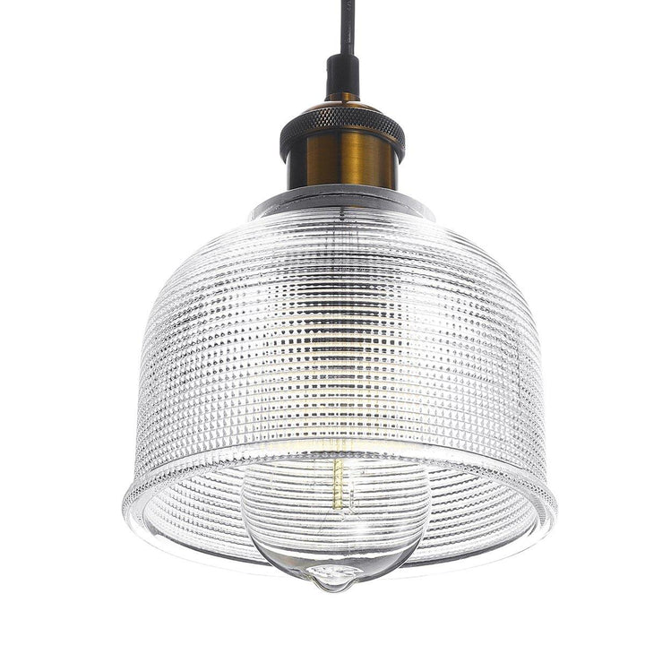 E27 Vintage Industrial Retro Loft Style Glass Ceiling Wall Lamp Shade Pendant Light - MRSLM