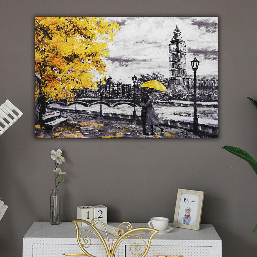 Autumn London Big Ben Canvas Painting Wall Decorative Print Art Picture Unframed Wall Hanging Home Office Decorations - MRSLM
