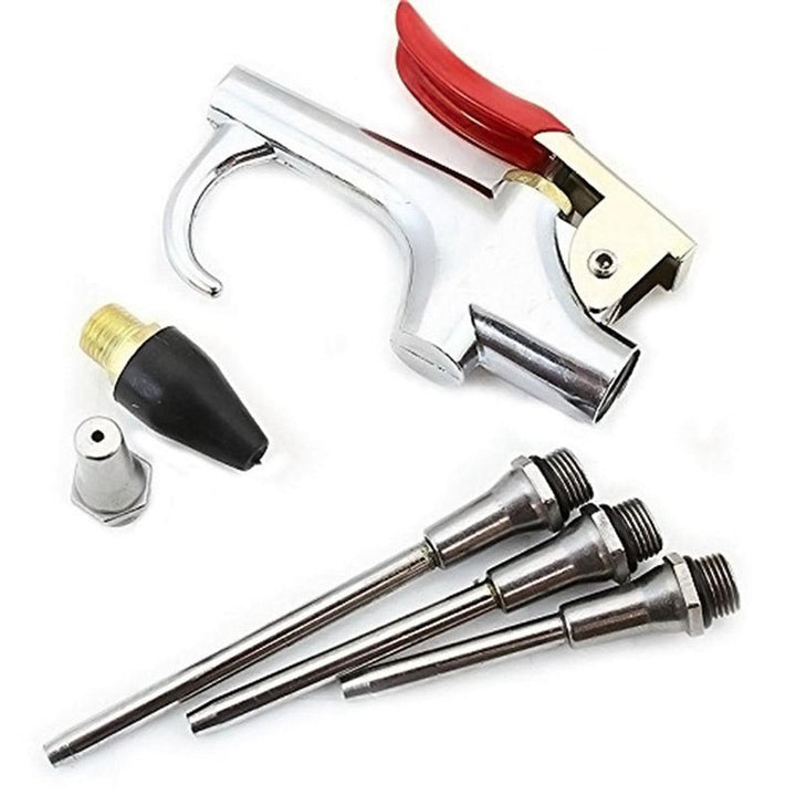 5pcs Set Air Compressor Blow Gun Tool Kit Inflation Needle Spray Blower - MRSLM