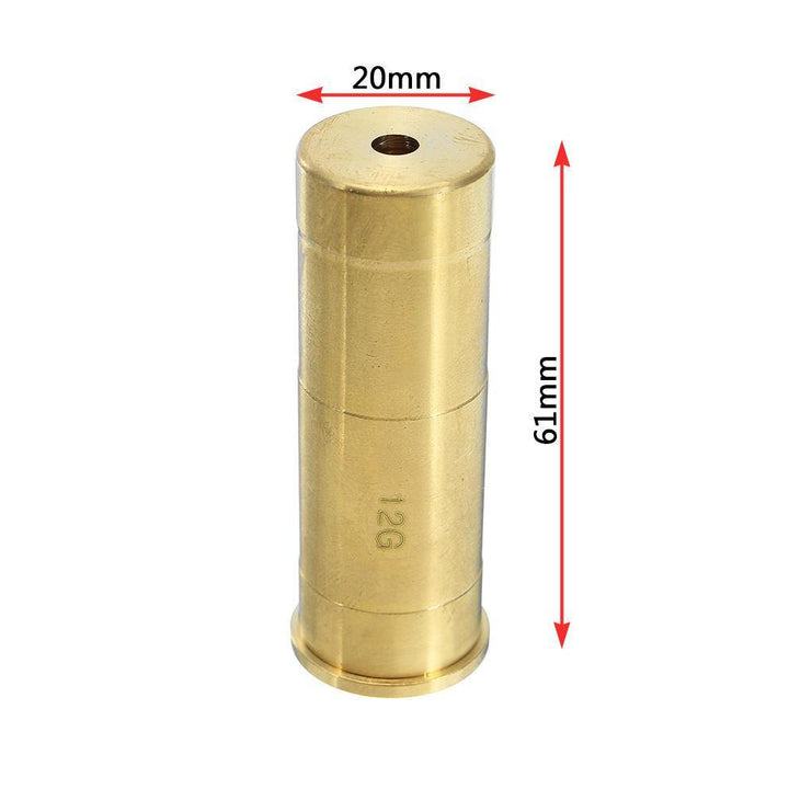 12GA Gauge Laser Bore Sighter Red Dot Sight Brass Cartridge Bore Sighter Caliber - MRSLM