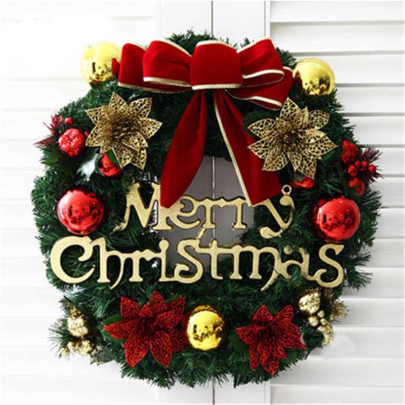 Christmas Holiday Wreath Door Ornament Garland Decoration Christmas Bell - MRSLM