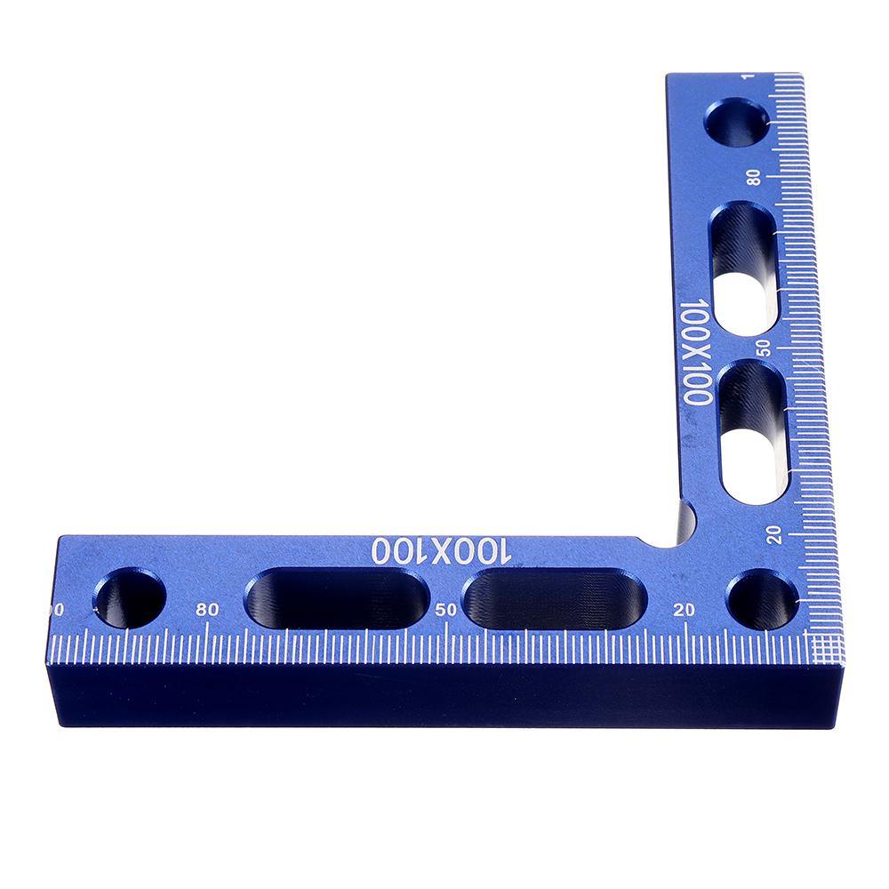 Drillpro 100mm Woodworking Precision Clamping Square L-Shaped Auxiliary Fixture Splicing Board Positioning Panel Fixed Clip Clamp Carpenter Square Ruler - MRSLM
