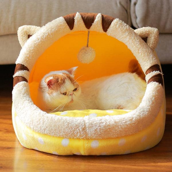 Cute Animal Design Comfortable Indoor House Bed Pet Dog Cat Nest Pad Soft Fleece Bed - MRSLM