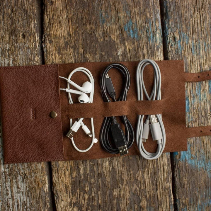 Brown Leather Cord Wrap - MRSLM