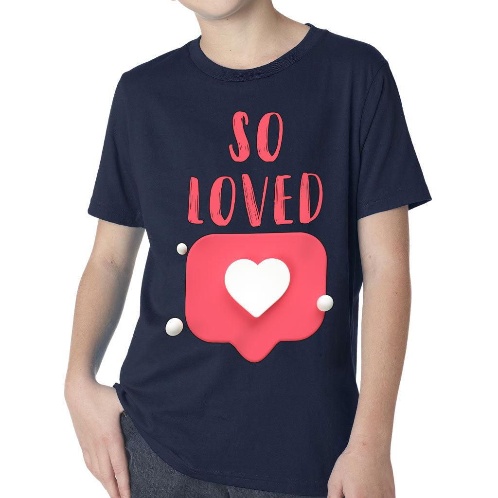 So Loved Kids' Classic Fit T-Shirt - Cute T-Shirt - Heart Print Classic Fit Tee - MRSLM