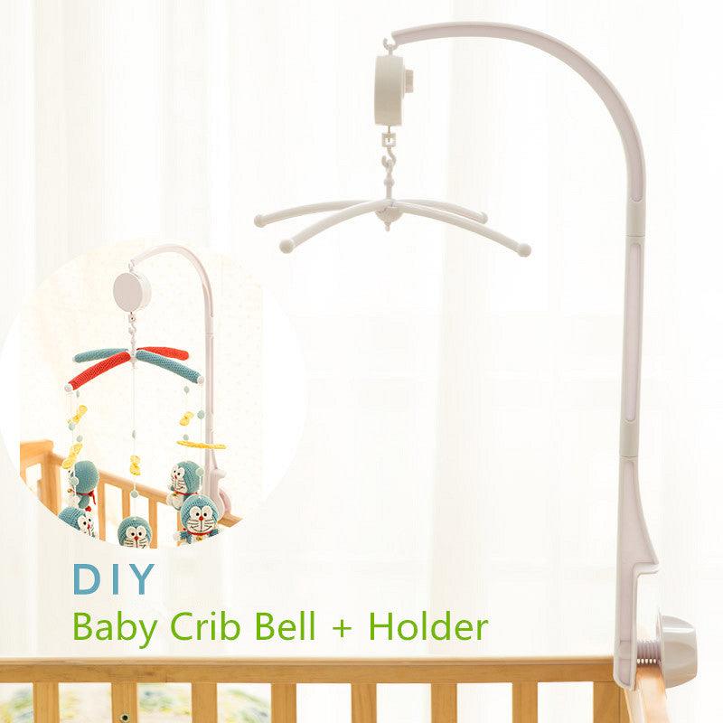 Baby Crib Mobile Bed Bell Toy Holder Arm Bracket + Clockwork Movement Music - MRSLM