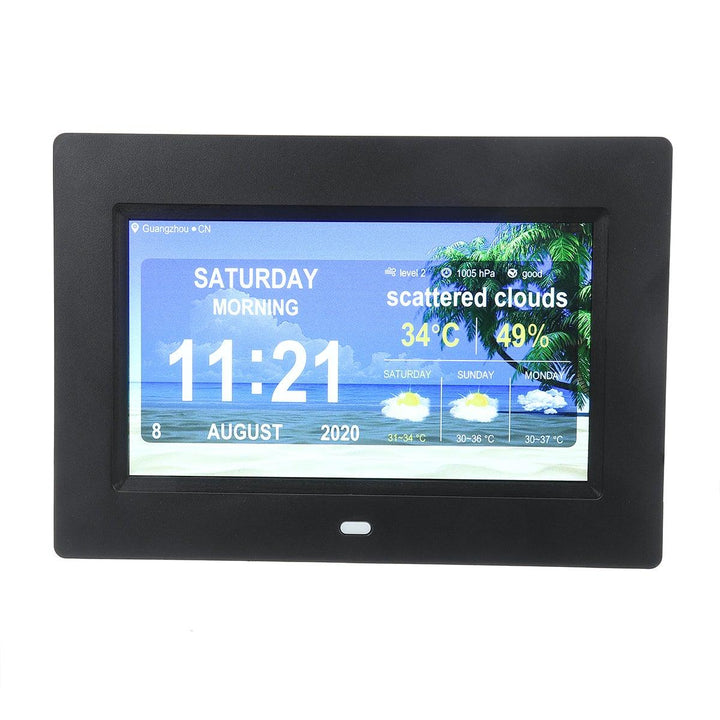 10.1 inch WiFi Digital Photo Frame Alarm Clock Time Date Month Year Weather Forecast Clock - MRSLM
