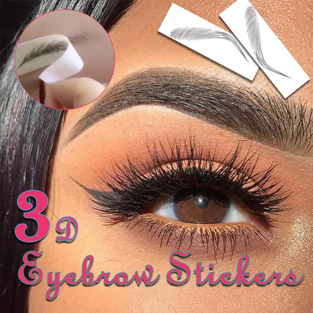 3D Hair-like Eyebrows Makeup Waterproof Lasting Eyebrow Tattoo Sticker Brow stickers False Eyebrows - MRSLM