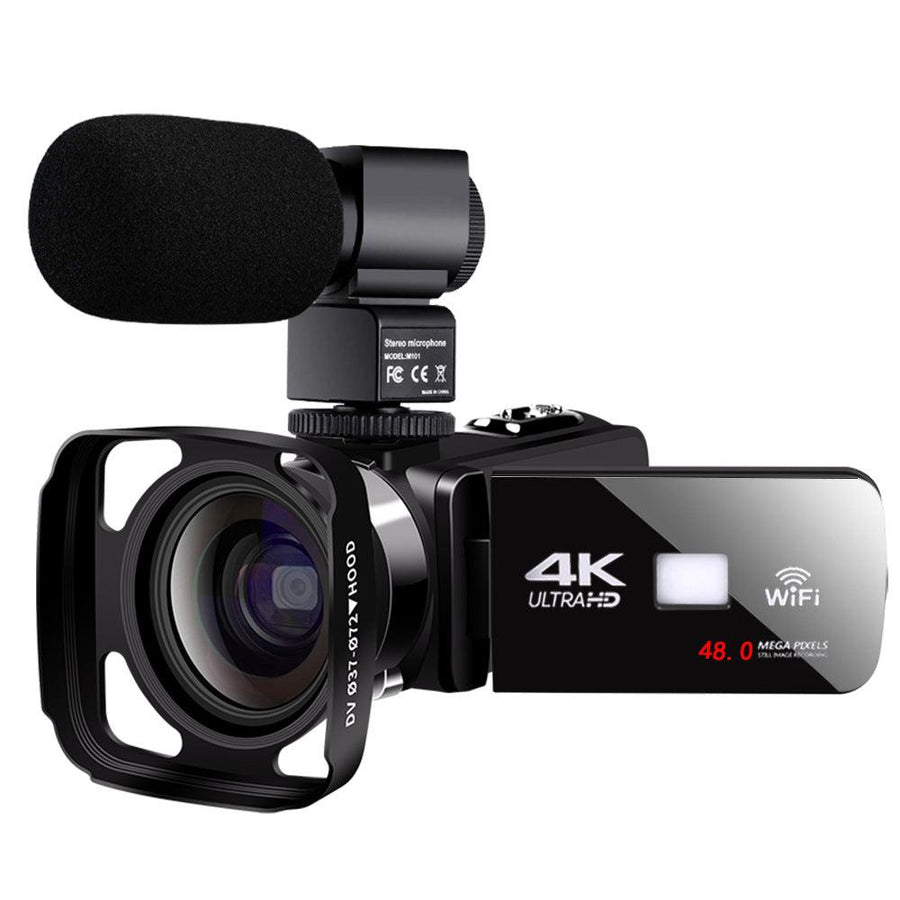 Komery AF1 48MP 4K Digital Camcorder Wifi 3.0 inch Touch Screen for Youbute Vlogging Video Camera with Microphone Wide Angle Lens - MRSLM