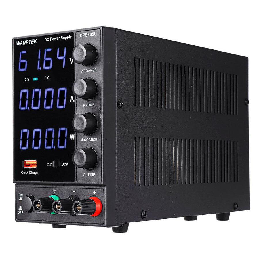 Wanptek DPS605U 110V/220V 4 Digits Display Adjustable DC Power Supply 0-60V 0-5A 300W USB Fast Charging Laboratory Switching Power Supply - MRSLM
