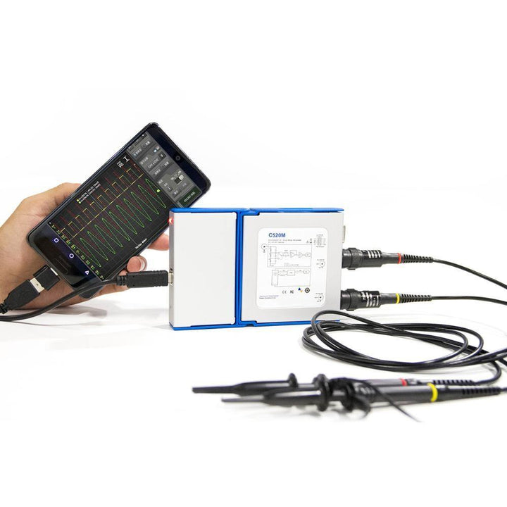Virtual Digital Handheld Oscilloscope can connect Android&PC 2 Channel Bandwidth 20Mhz/50Mhz Sampling Data 50M/1G - MRSLM