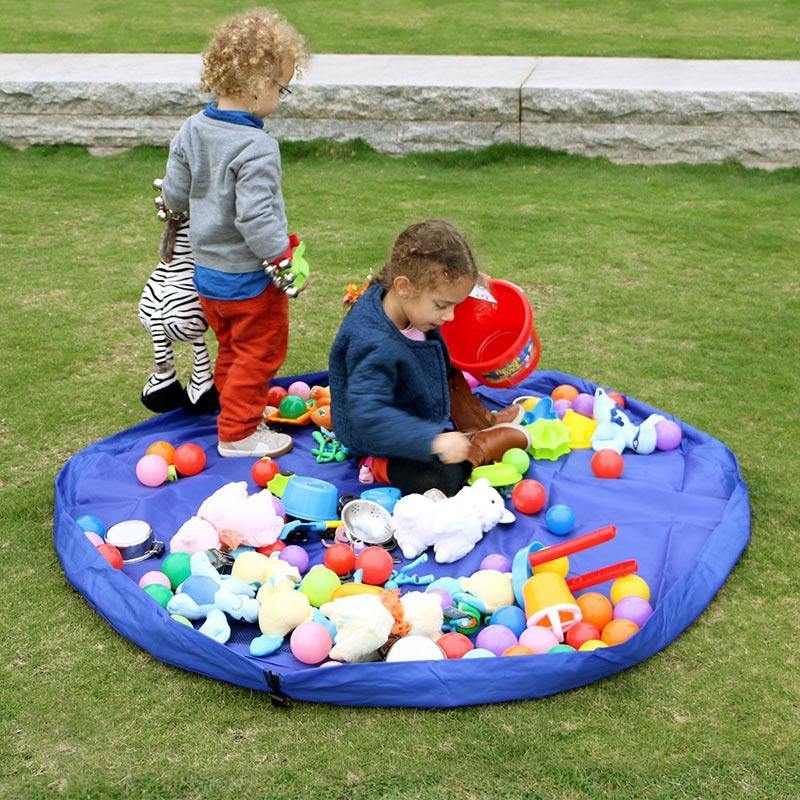 Vvcare BC-0233 Kids Waterproof Foldable Playmat Toy Storage Bag Children Potable Outdoor Picnic Mat - MRSLM