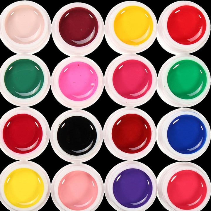 24 Colors Pure Manicure Nail Art UV Gel Builder Manicure Decoration Set - MRSLM