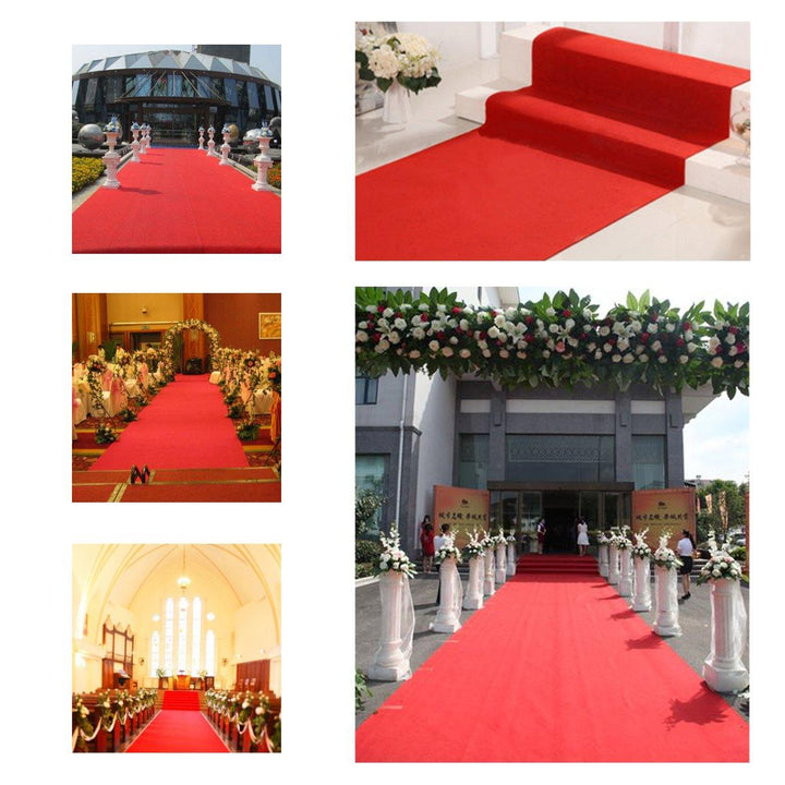 Large Red Carpet Wedding Aisle Floor Runner Hollywood Award Party Decor 65/32ft - MRSLM