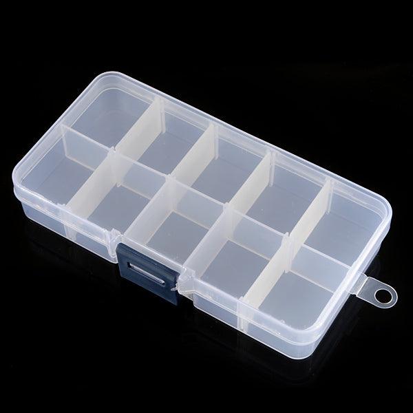 Adjustable Detachable Compartment Empty Storage Case Box 10 Cells For Nail Tip Gems Little Stuff - MRSLM
