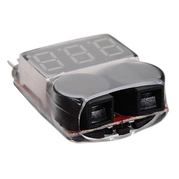 Battery Voltage Meter Tester Battery Monitor Buzzer Alarm For 1S-8S Lipo Battery - MRSLM
