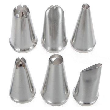 6pcs Stainless Steel Cake Decoration Icing Piping Nozzle tip - MRSLM