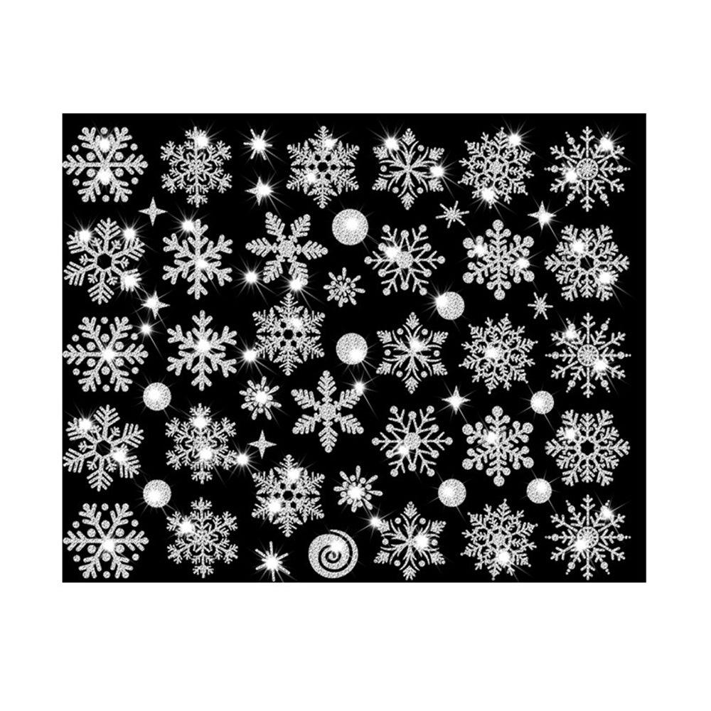 Christmas Decoration Snowflake Wall Stickers Removable PVC Static Sticker for Home Office Building Glass Decoration - MRSLM
