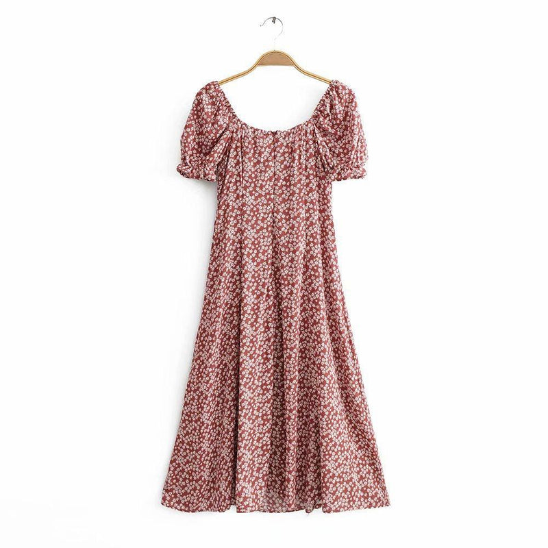 Printed waist split dress - MRSLM