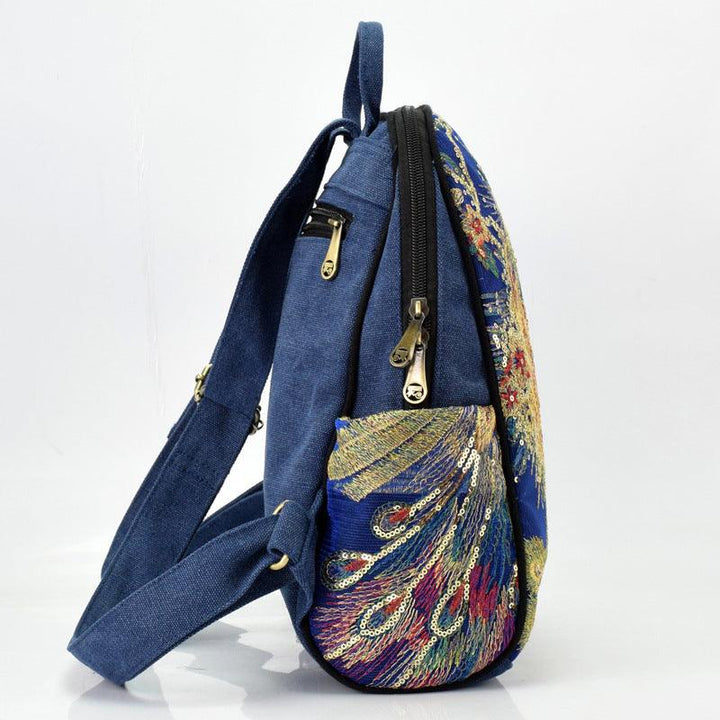 New Ethnic Embroidered Canvas Women's Bag - MRSLM