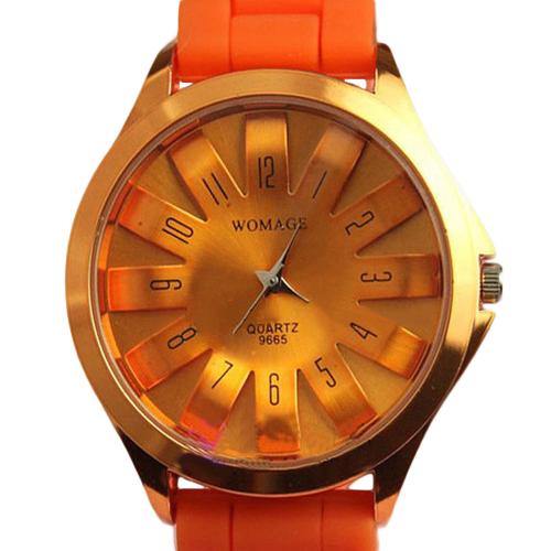 Unisex Fashion Silicone Strap Arabic Numerals Quartz Sports Jelly Wrist Watch - MRSLM