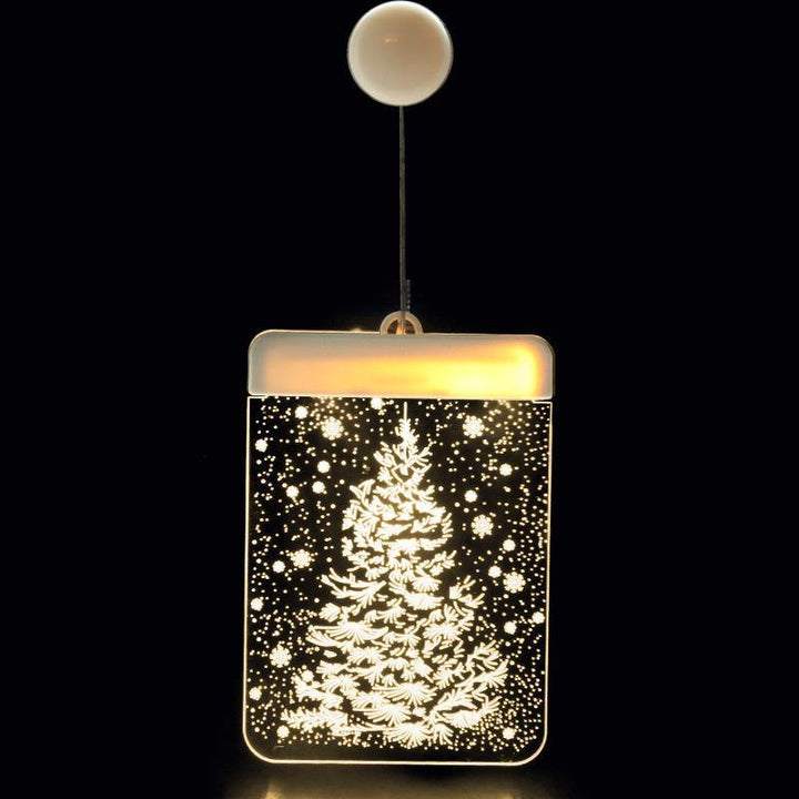 Creativity Christmas Decoration USB Lights LED Battery Lights Bells Elk String Lights 3D Acrylic Board Hanging Lights - MRSLM