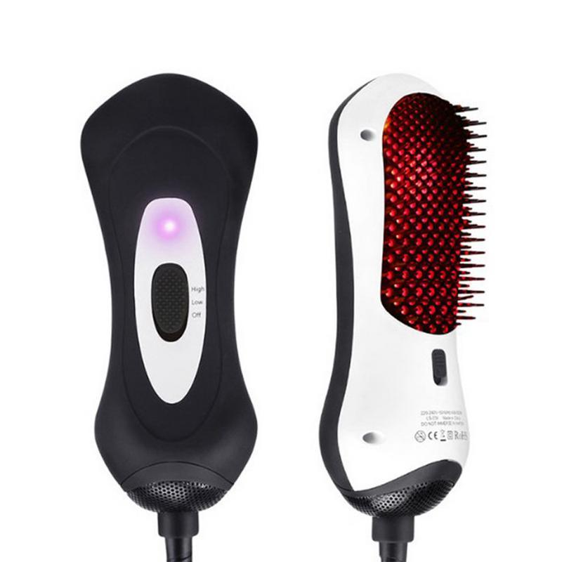 Explosion models infrared hot air comb mini hair dryer hair dryer hair straightener straight volume dual-use straight hair comb - MRSLM