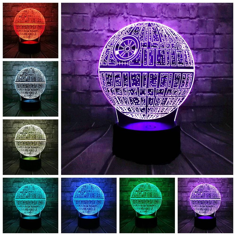 3D LED Table Lamp Death Star Colorful Ball Bulb Atmosphere Decoration Night Lights Novelties Toys for Gifts - MRSLM