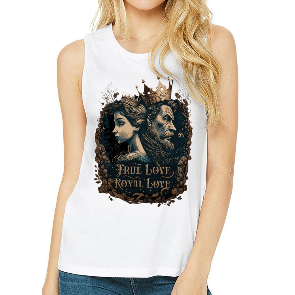 Royal Love Women's Muscle Tank - Printed Tank Top - Colorful Workout Tank - MRSLM