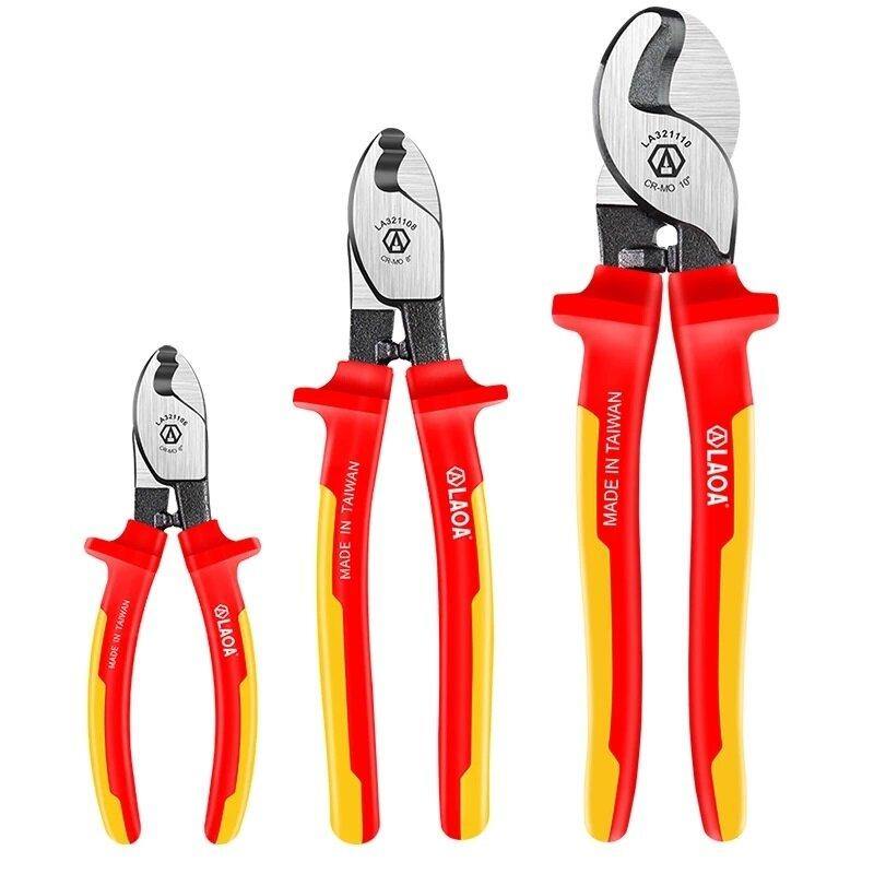 LAOA 6/810 Inch VDE Insulated Cable Cutter Insulated Cable Pilers Wire Stripper Electrician Scissors - MRSLM