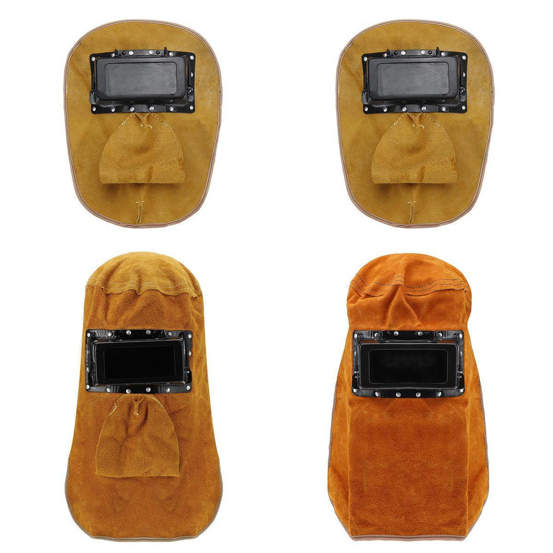 Solar Auto Darkening Filter Lens Welder Leather Welding Helmet Full Mask Hood - MRSLM