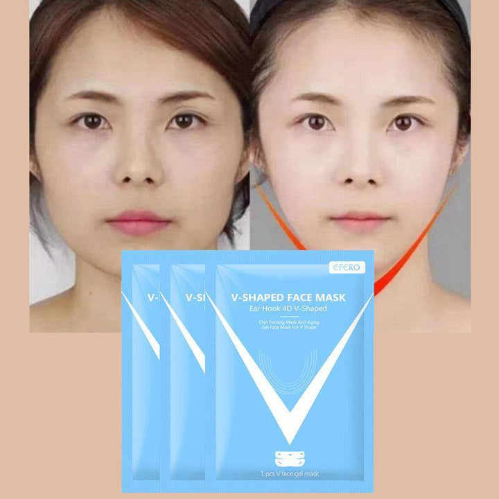 4D Double Lifting Facial Mask Slimming V Shaped Face Thin Face Mask Stretch Anti Cellulite Wrinkle Face Lift Tools - MRSLM