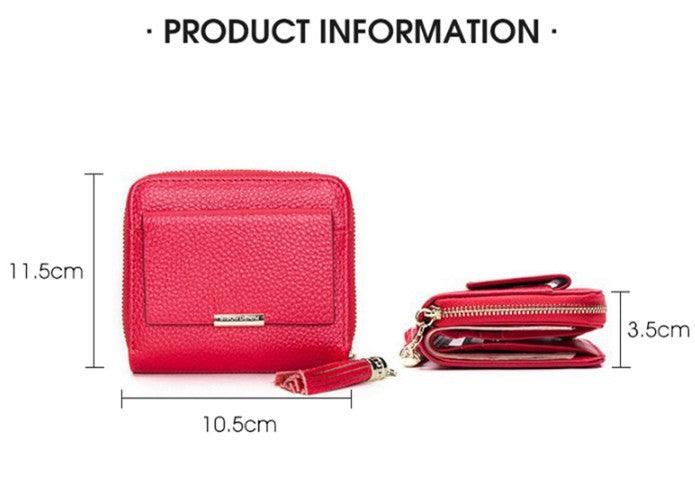 Short wallet high-end purse with lychee grain buck - MRSLM