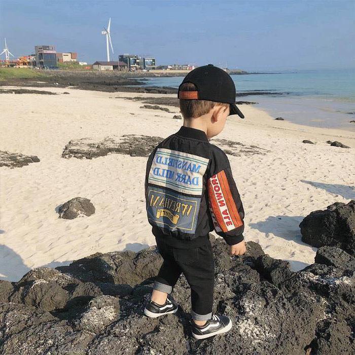 Boys Coat Children's PU Jacket Fashion Kid Outwear Casual Motorcycle Jacket Leather Kids Coat Black - MRSLM