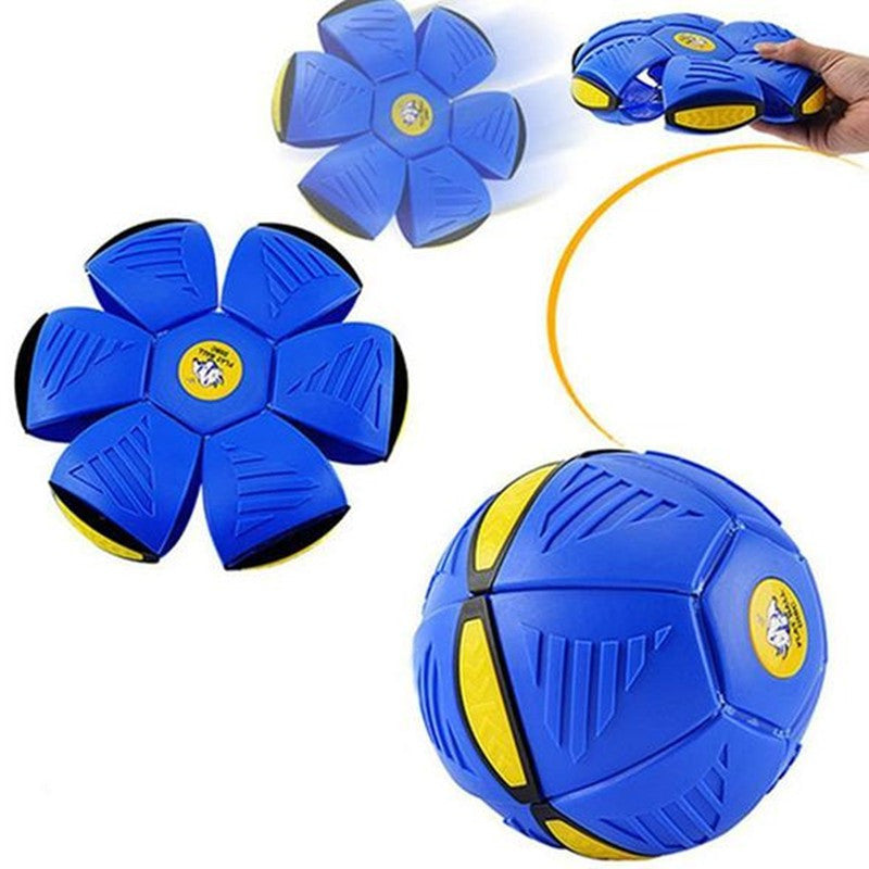 Flying UFO Flat Throw Disc Ball with LED Light Toy Kid Outdoor Garden Beach Game