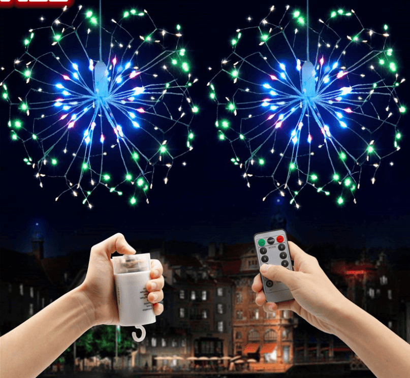 LED Fireworks Light USB String Lights Colorful New Year Garland Copper Wire String Fairy Light - MRSLM