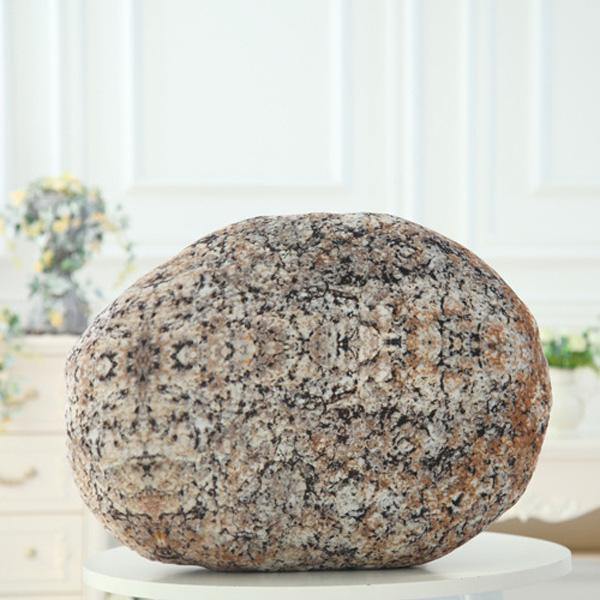 Honana WX-3332 Creative 3D Simulation Stone Pillow Backrest Cobblestone Cushion Birthday Gift Home Decor - MRSLM