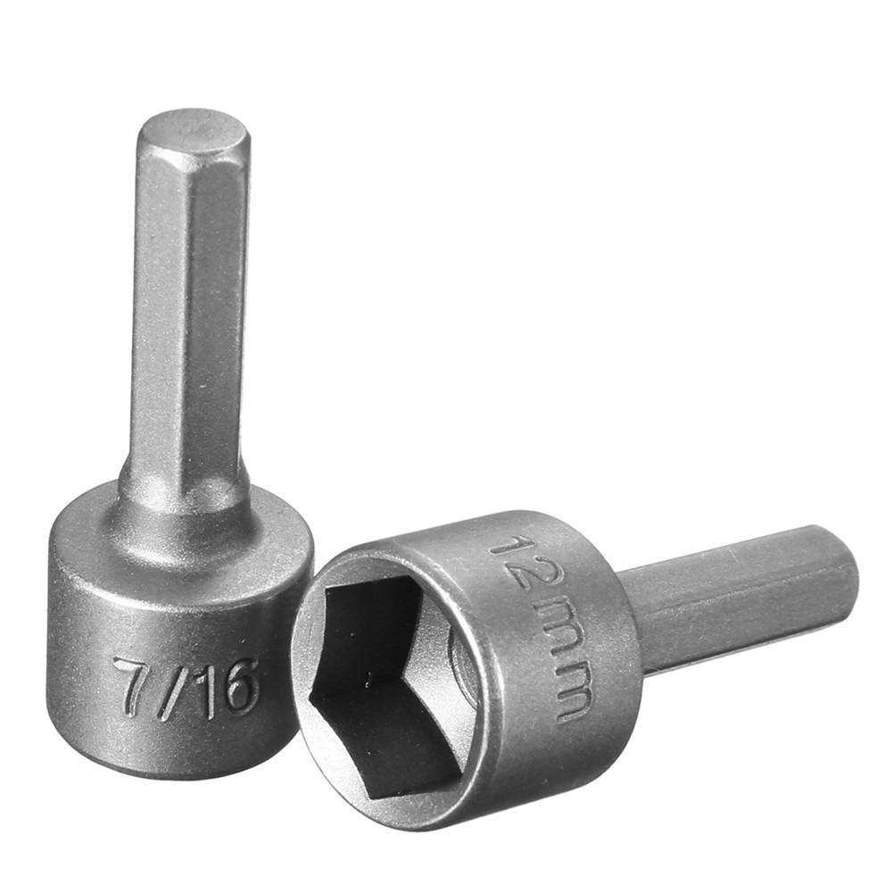 Drillpro 14pcs 1/4 Inch Hex Shank Power Nut Driver Drill Bit Set SAE Metric Socket Wrench Screw Screwdriver - MRSLM