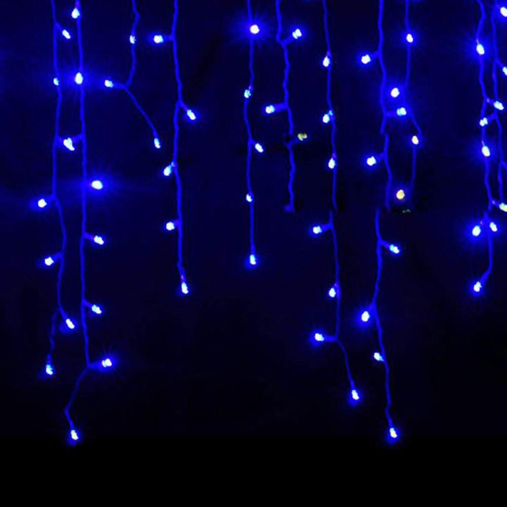 Christmas 4M 96 LED Indoor Outdoor String Lights 110-220V Curtain Icicle Drop LED Party Garden Stage Decorative Light - MRSLM