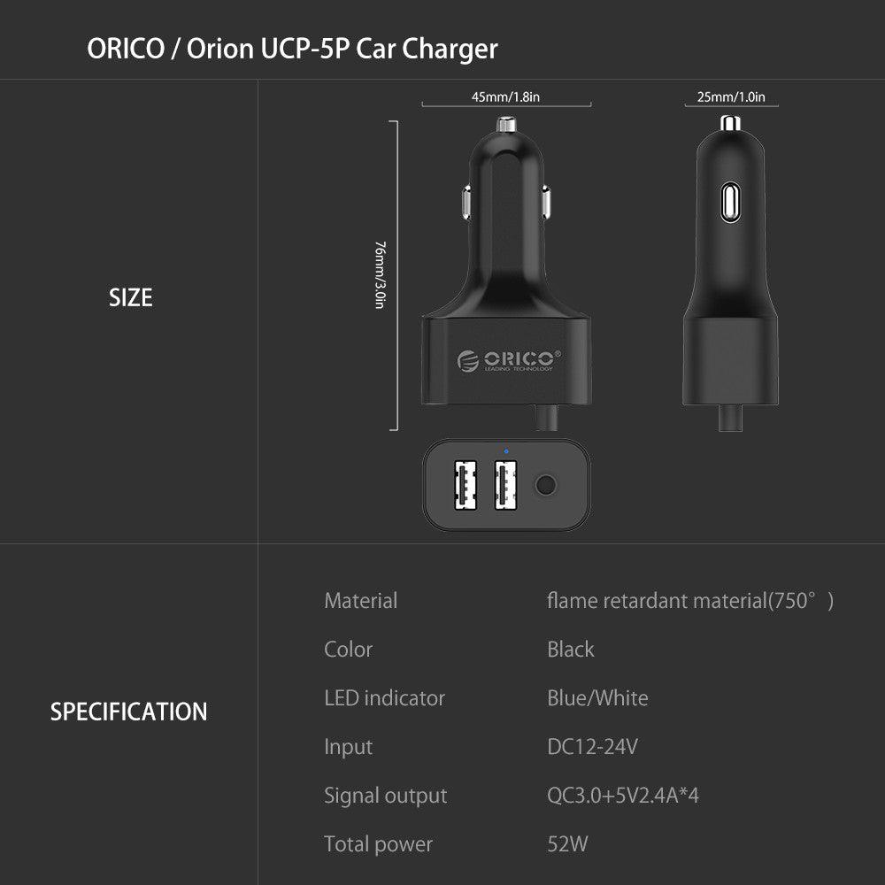 ORICO fast charge qc3.0 car charger (Black) - MRSLM